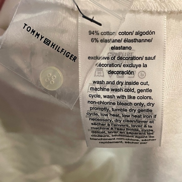 Tommy Hilfiger White Long Sleeve Polo - Picture 6 of 6